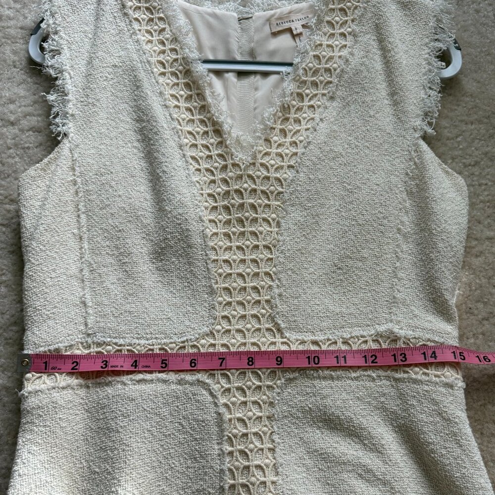 Rebecca Taylor Dress. Size 8, Cream - Picture 8 of 9